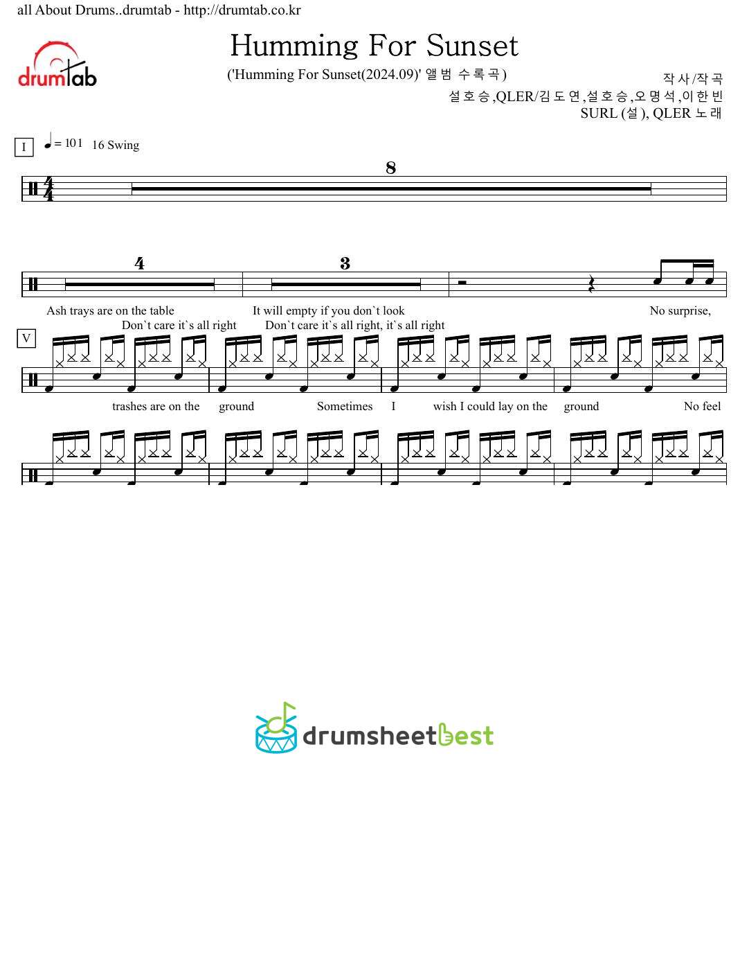 Humming For Sunset preview page 1
