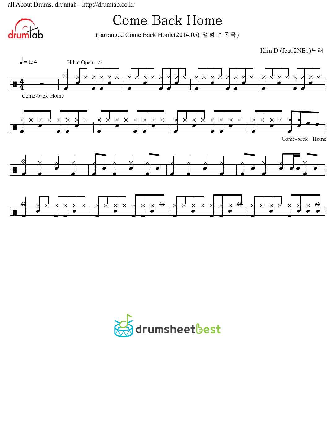 Come Back Home(Rock version) preview page 1