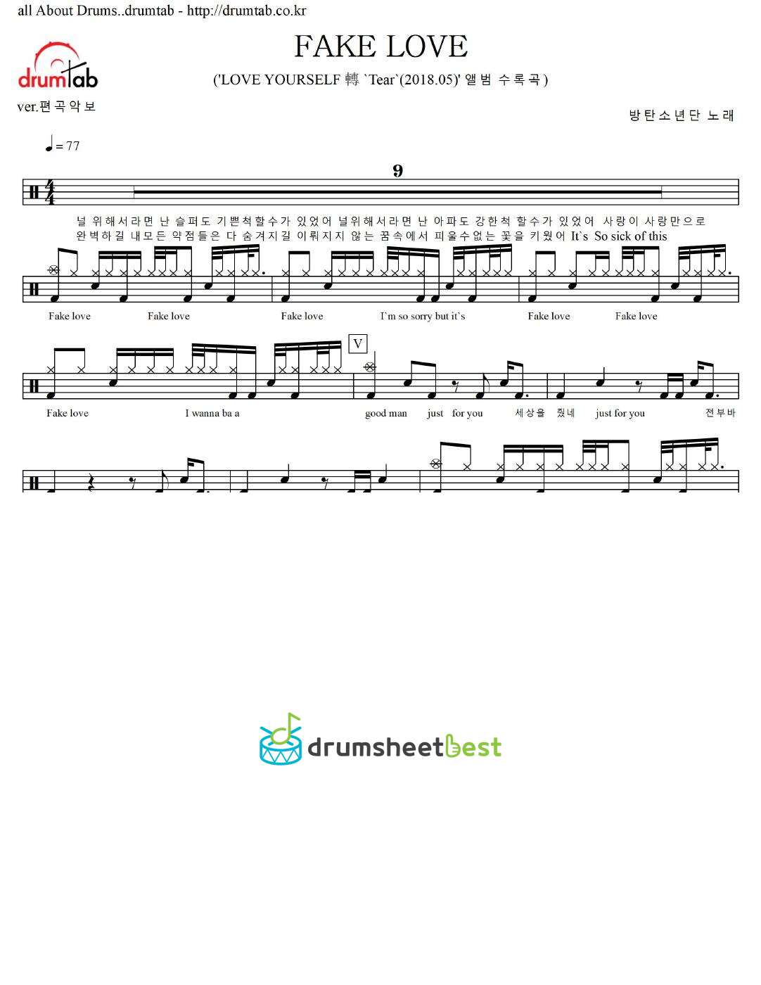 FAKE LOVE preview page 1