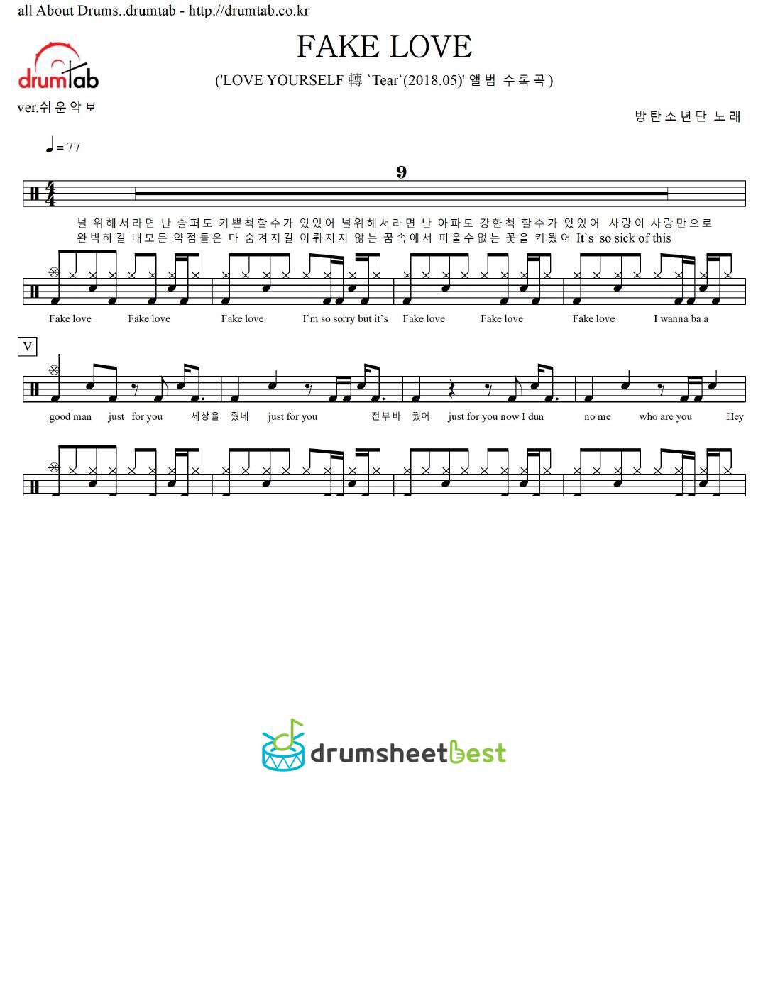 FAKE LOVE preview page 1