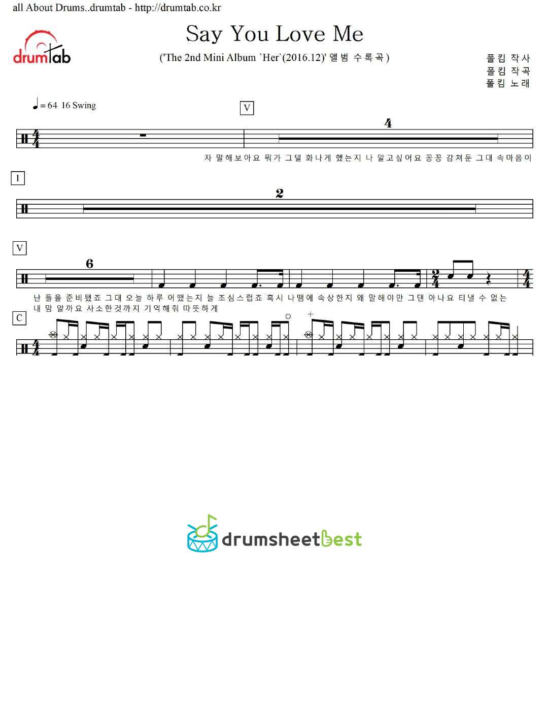 Say You Love Me preview page 1