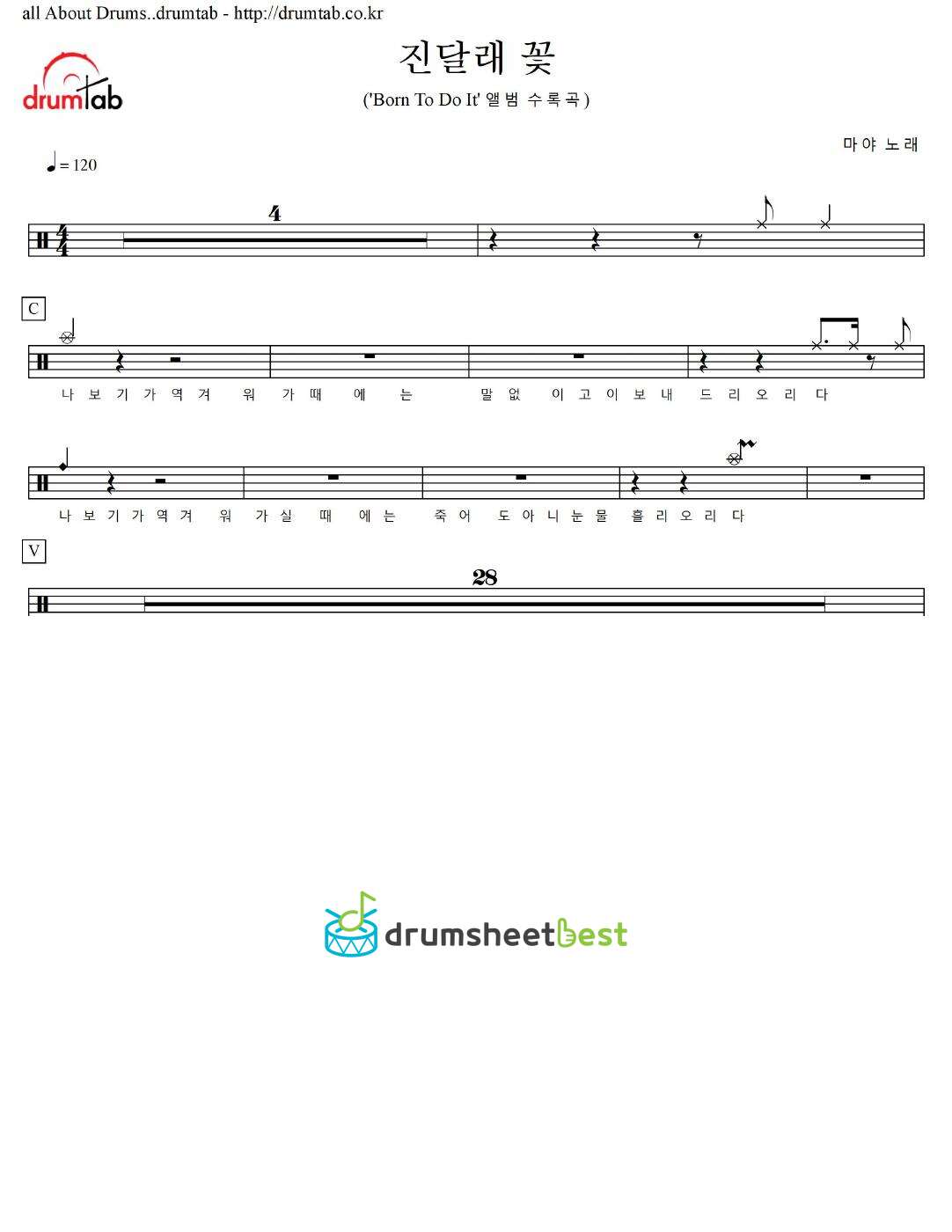 진달래 꽃 preview page 1