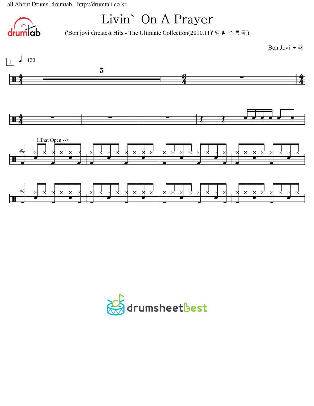 Livin' On A Prayer preview page 1