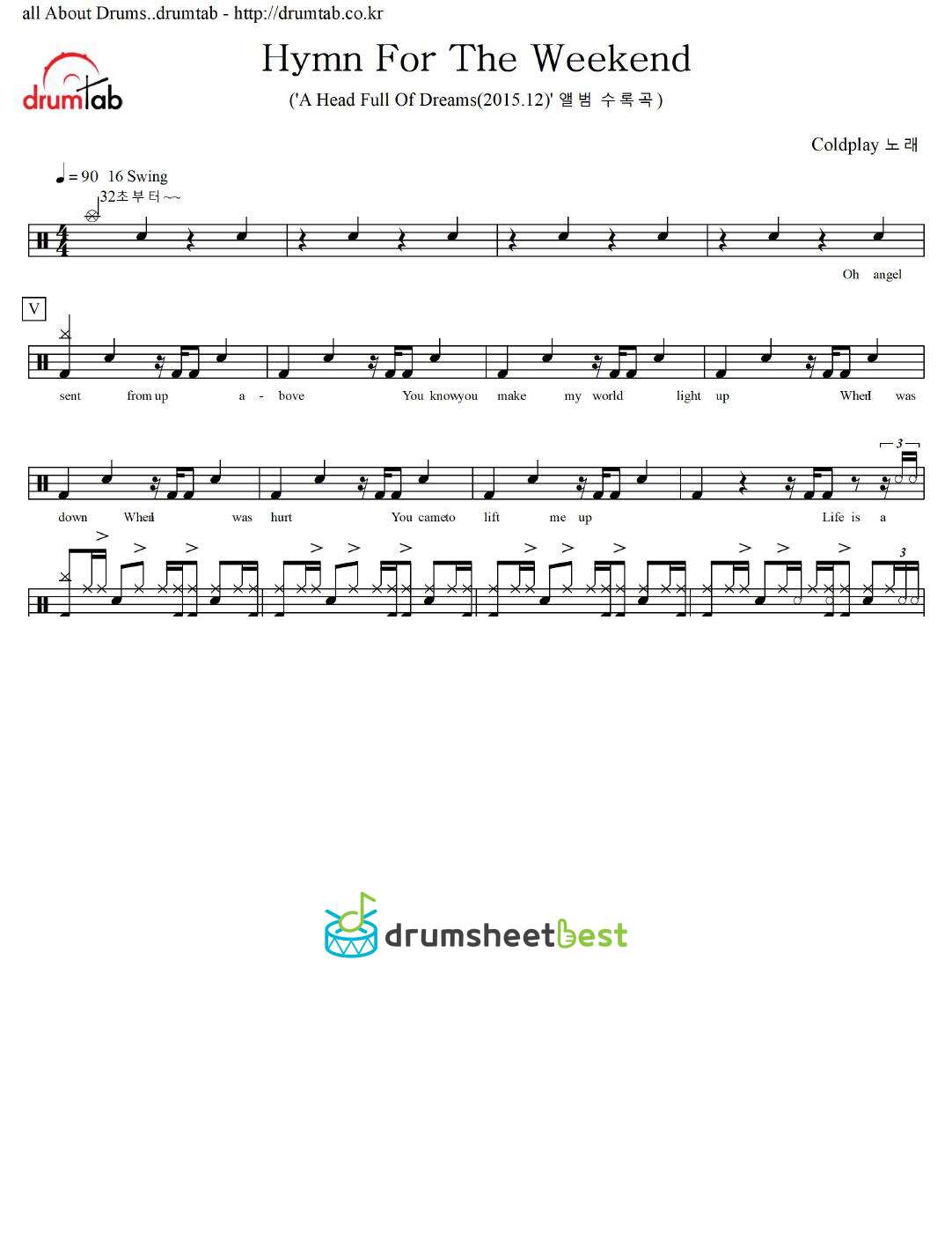 Hymn For The Weekend preview page 1