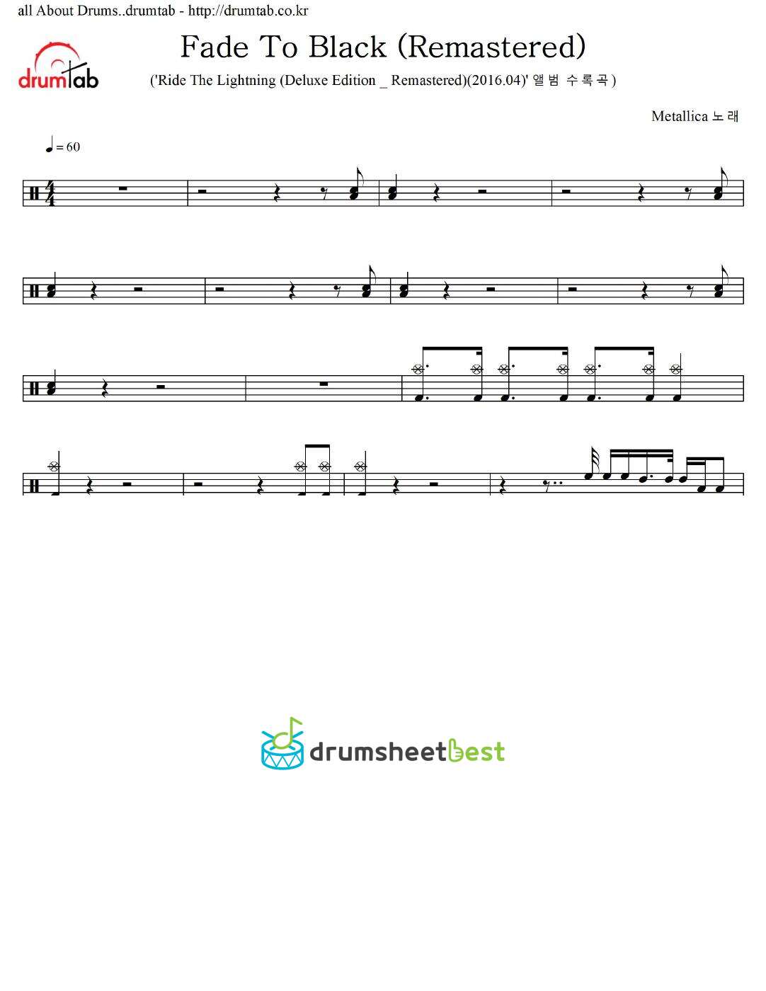 Fade To Black (Remastered) preview page 1