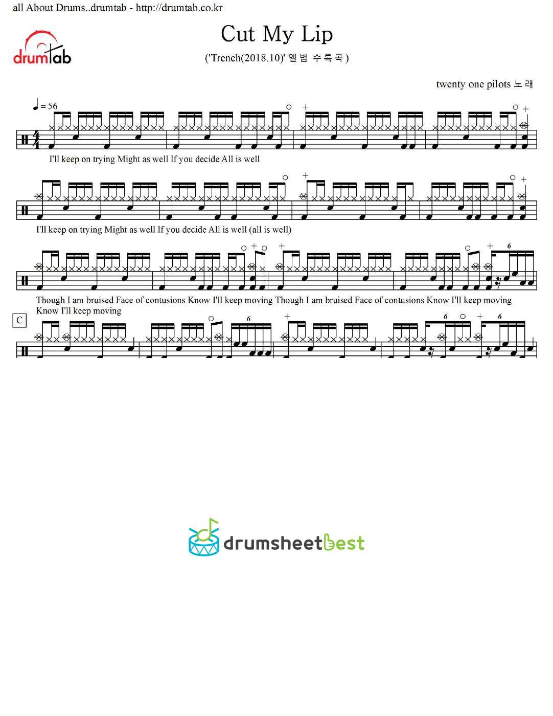 Cut My Lip preview page 1