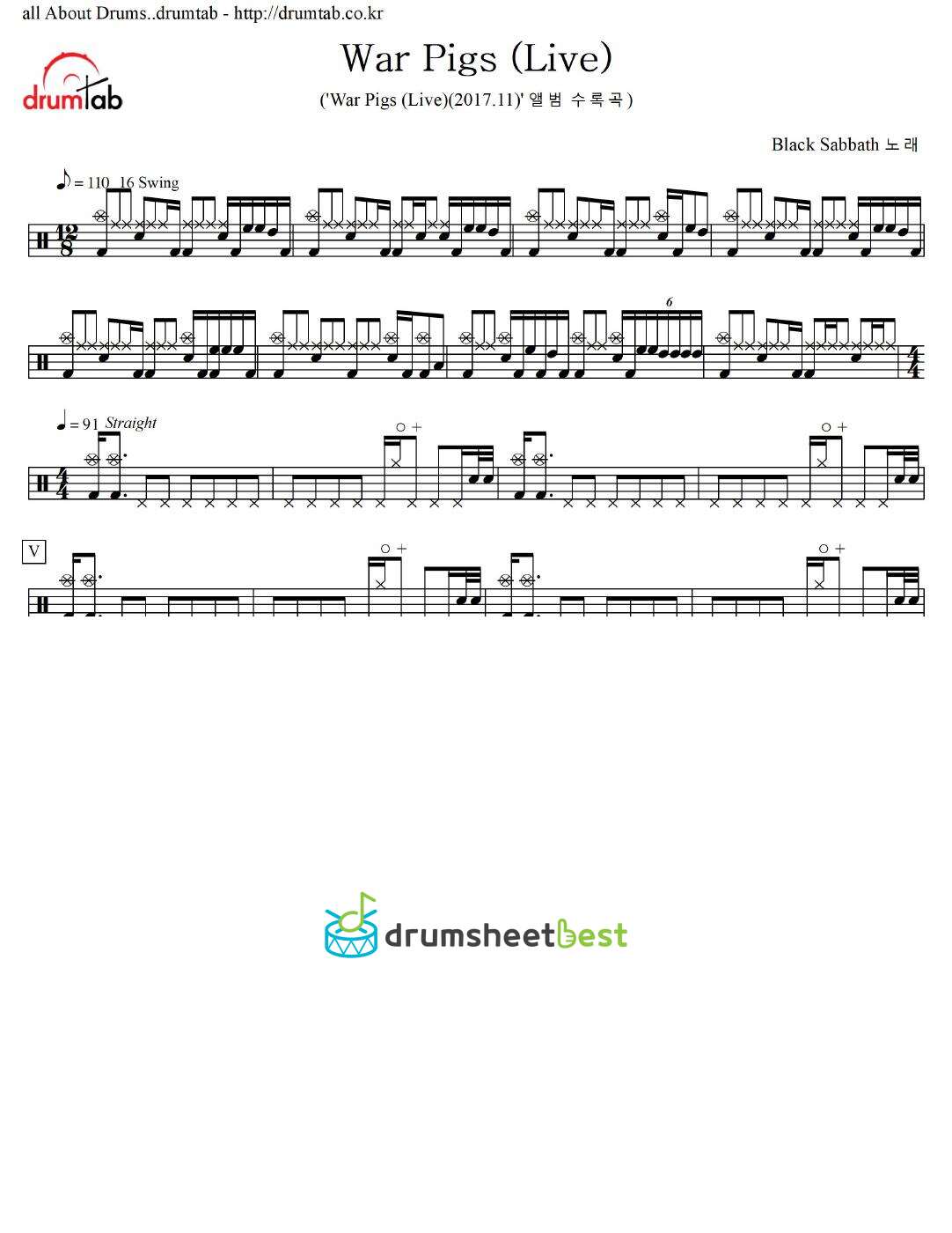 War Pigs (Live) preview page 1