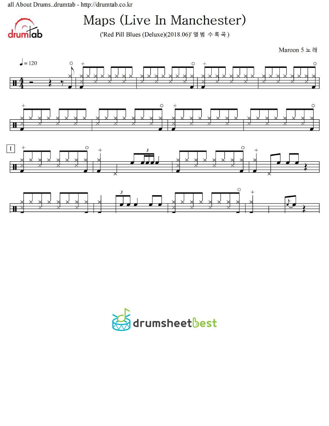 Maps (Live In Manchester) preview page 1