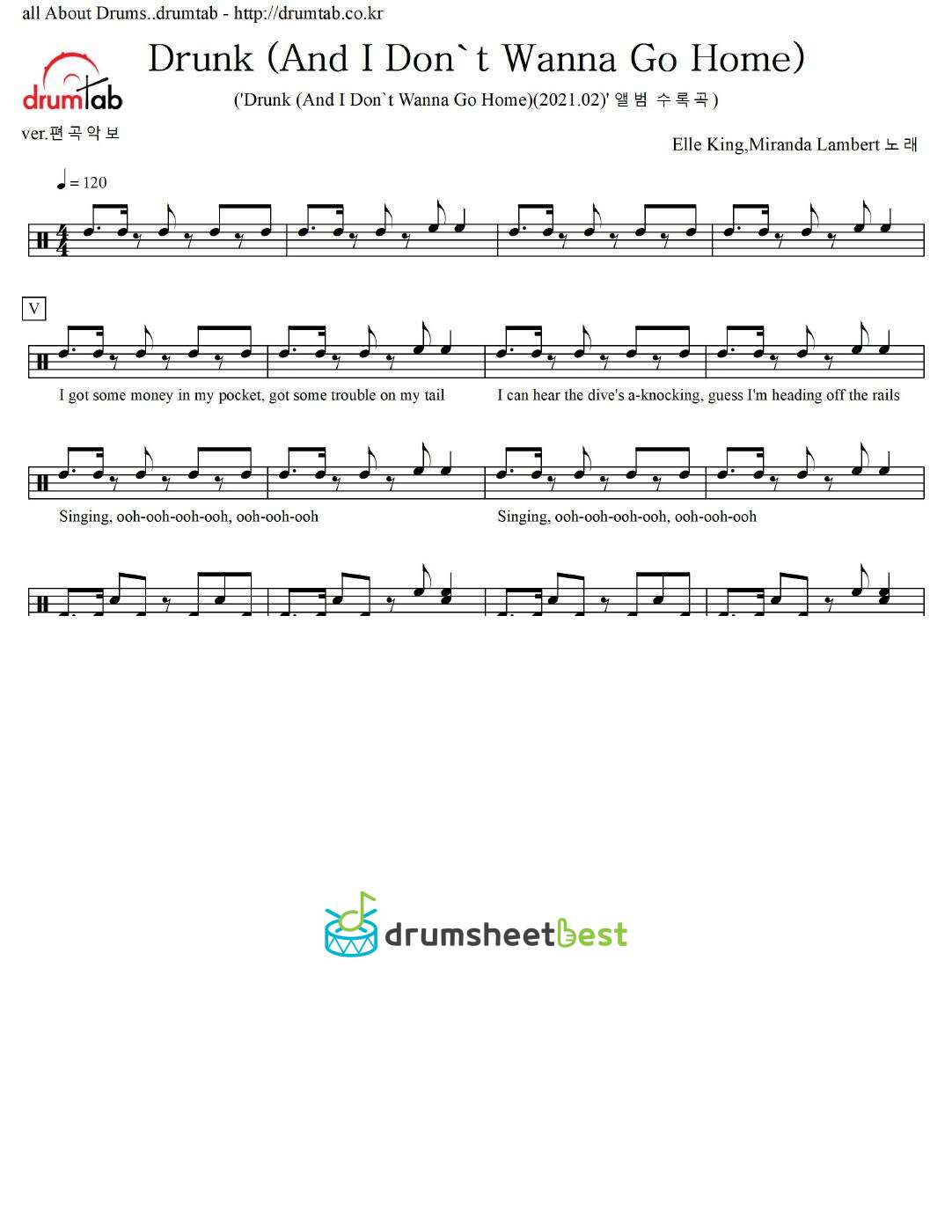 Drunk (And I Don't Wanna Go Home) preview page 1