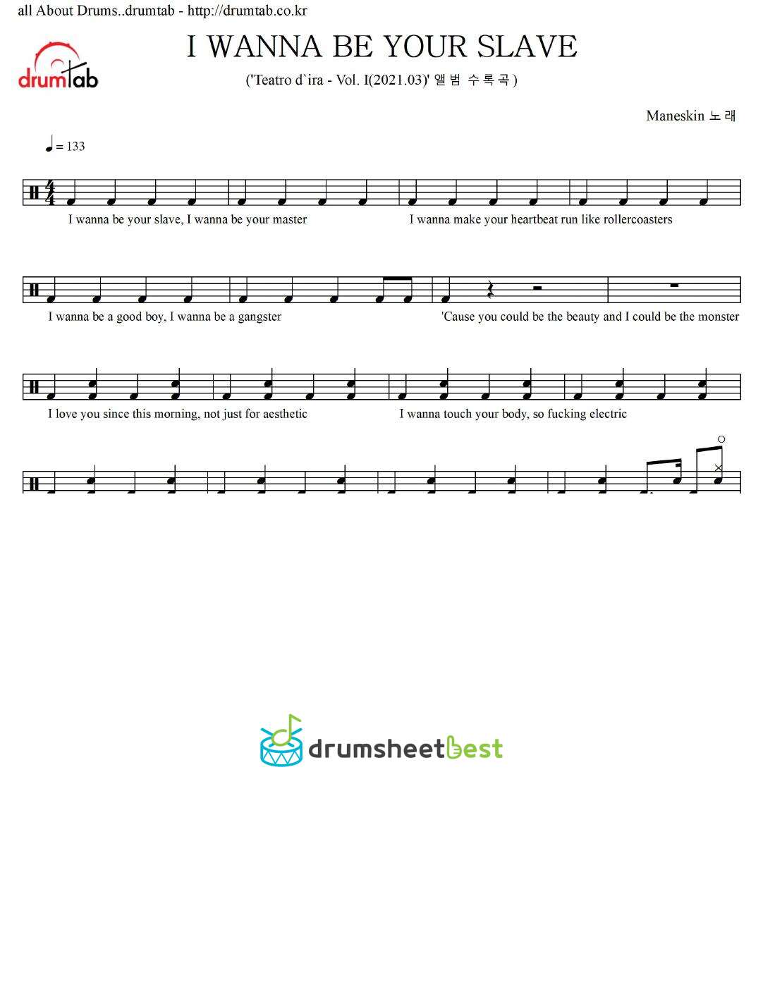 I WANNA BE YOUR SLAVE preview page 1