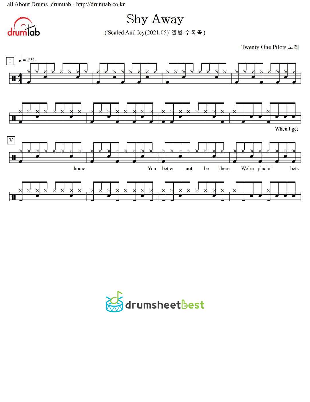 Shy Away preview page 1