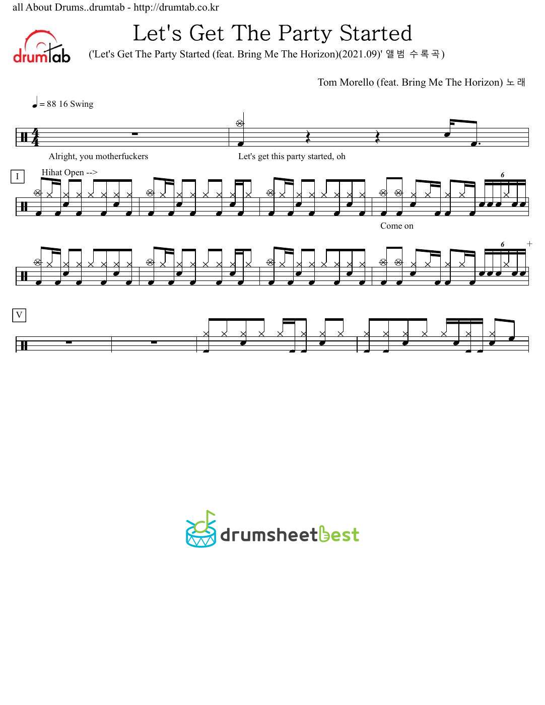 Let's Get The Party Started (feat. Bring Me The Horizon) preview page 1