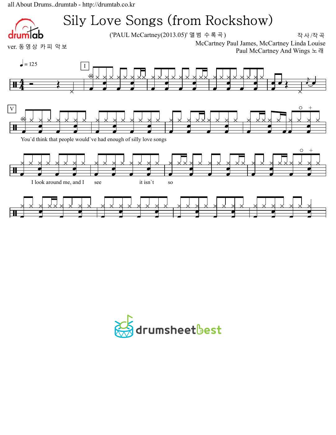 Sily Love Songs (from Rockshow) preview page 1