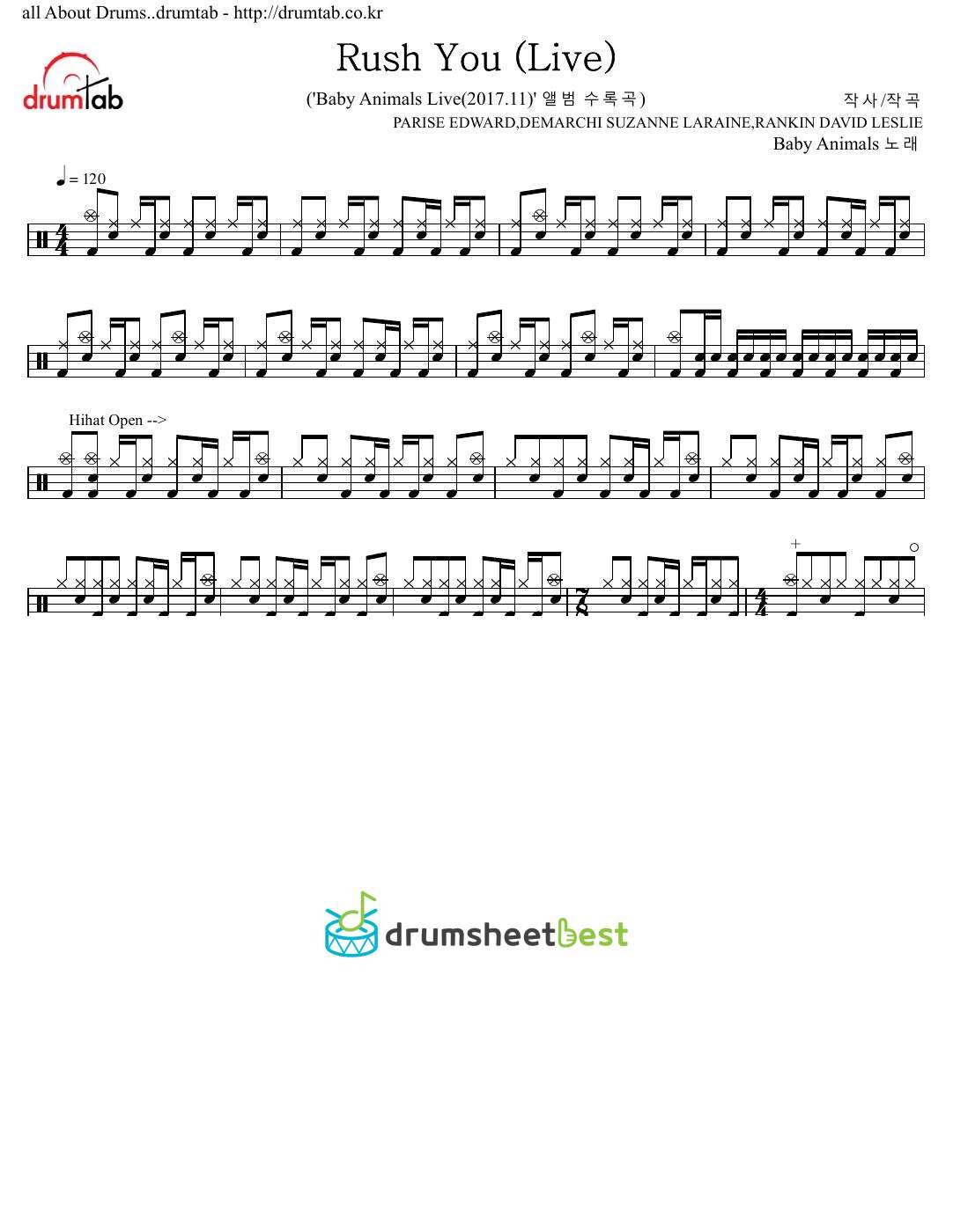 Rush You (Live) preview page 1