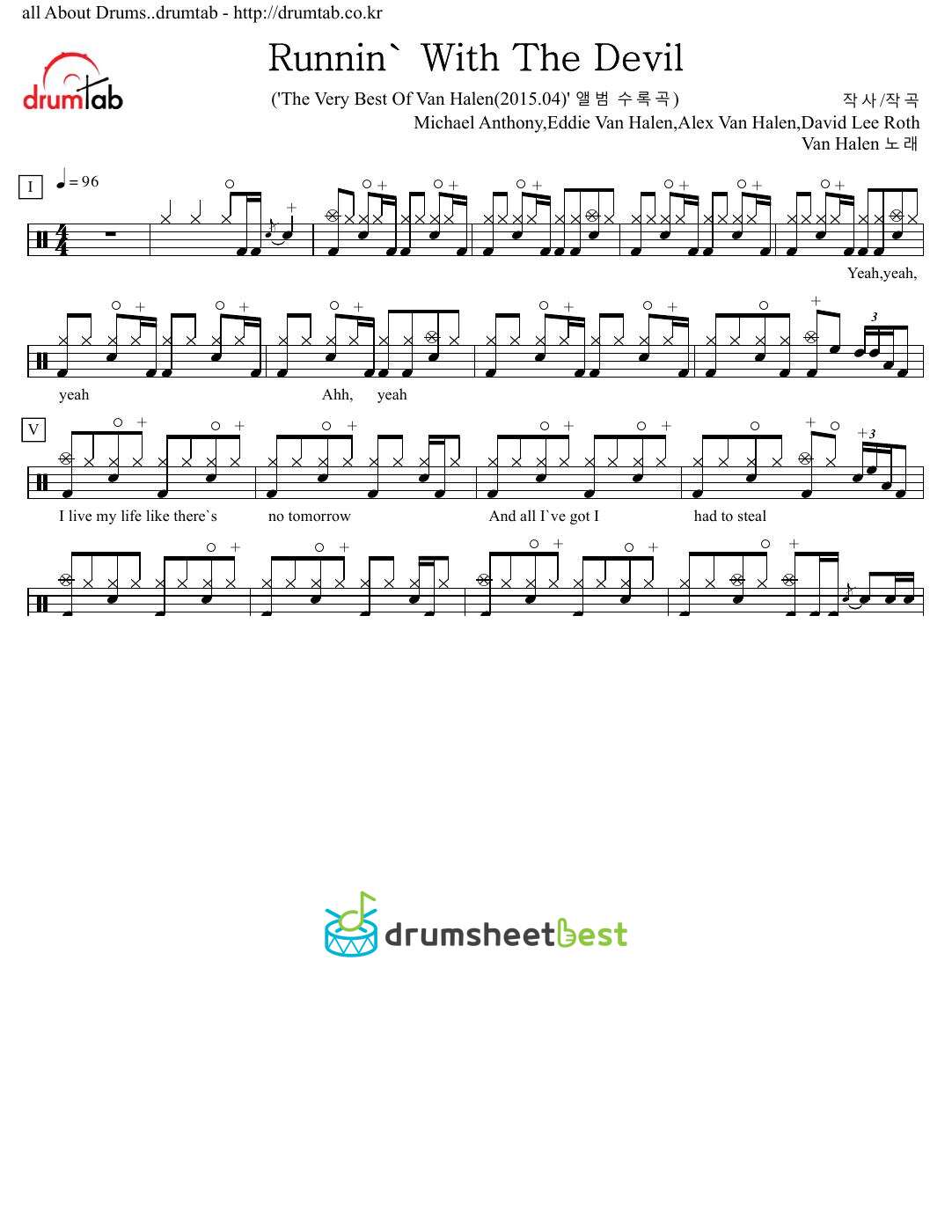 Runnin' With The Devil preview page 1