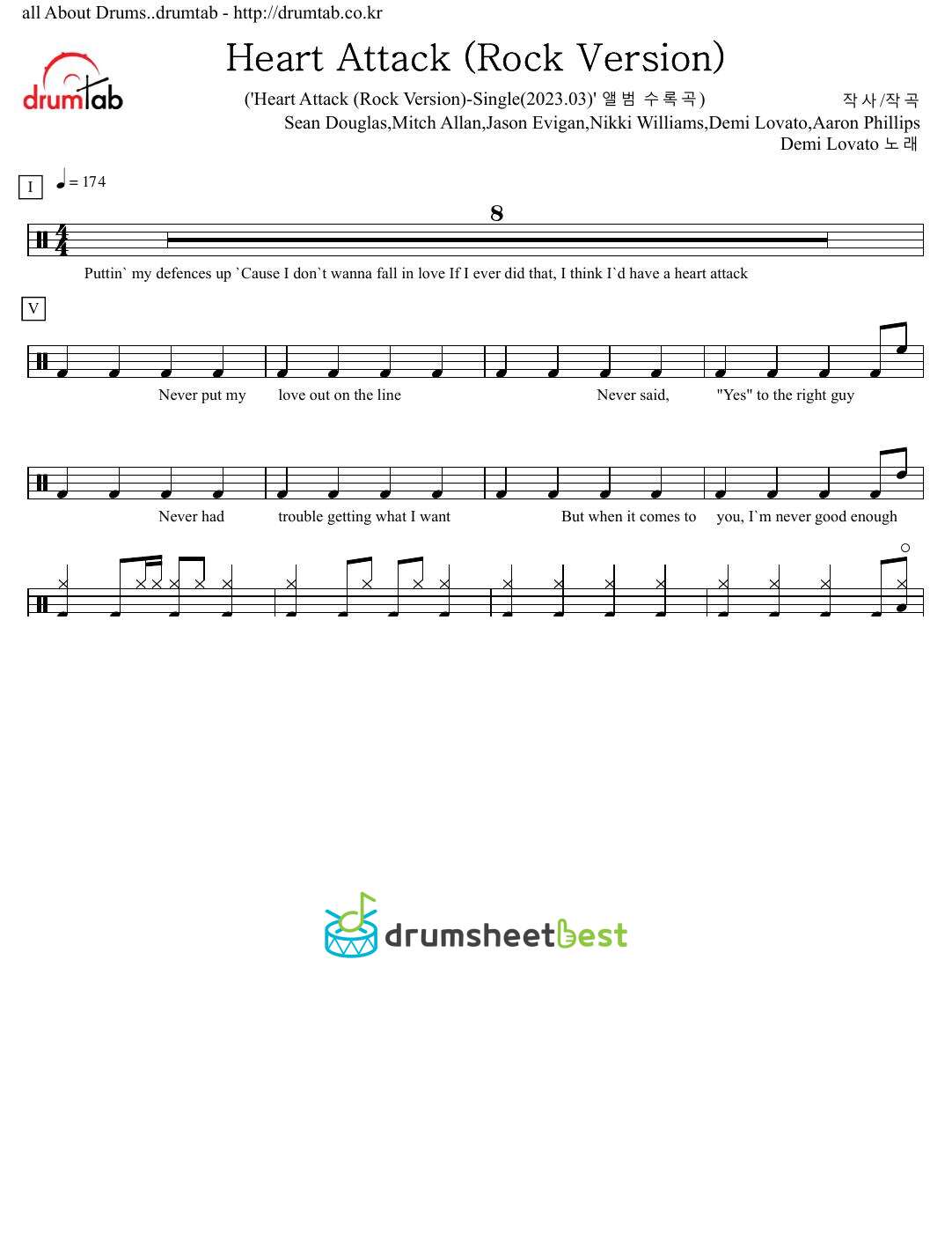 Heart Attack (Rock Version) preview page 1