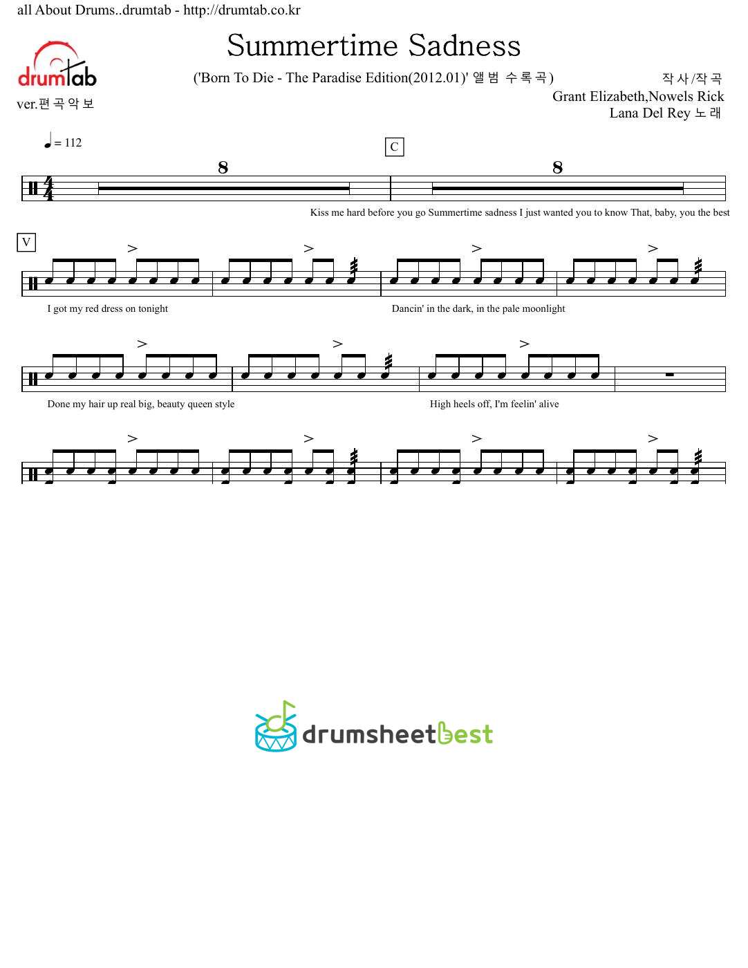 Summertime Sadness preview page 1