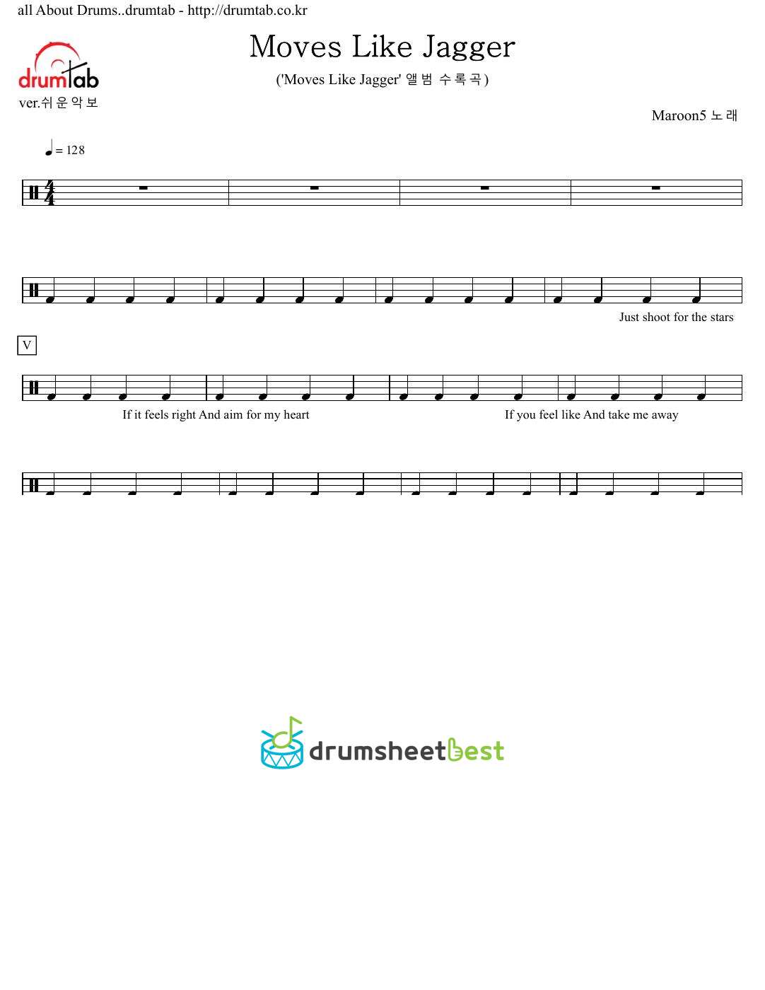 Moves Like Jagger preview page 1