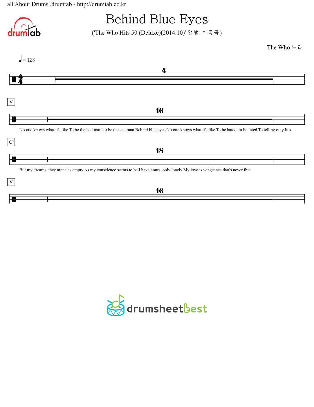 Behind Blue Eyes preview page 1