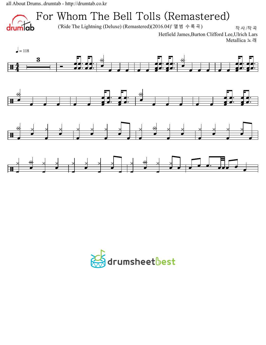 For Whom The Bell Tolls (Remastered) preview page 1