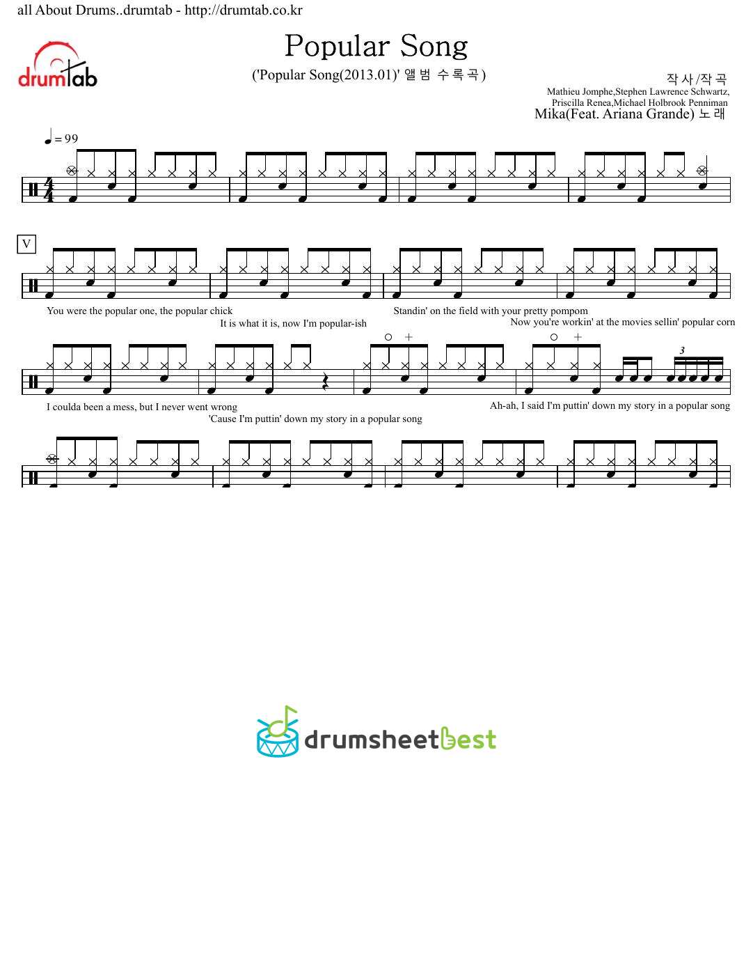 Popular Song preview page 1