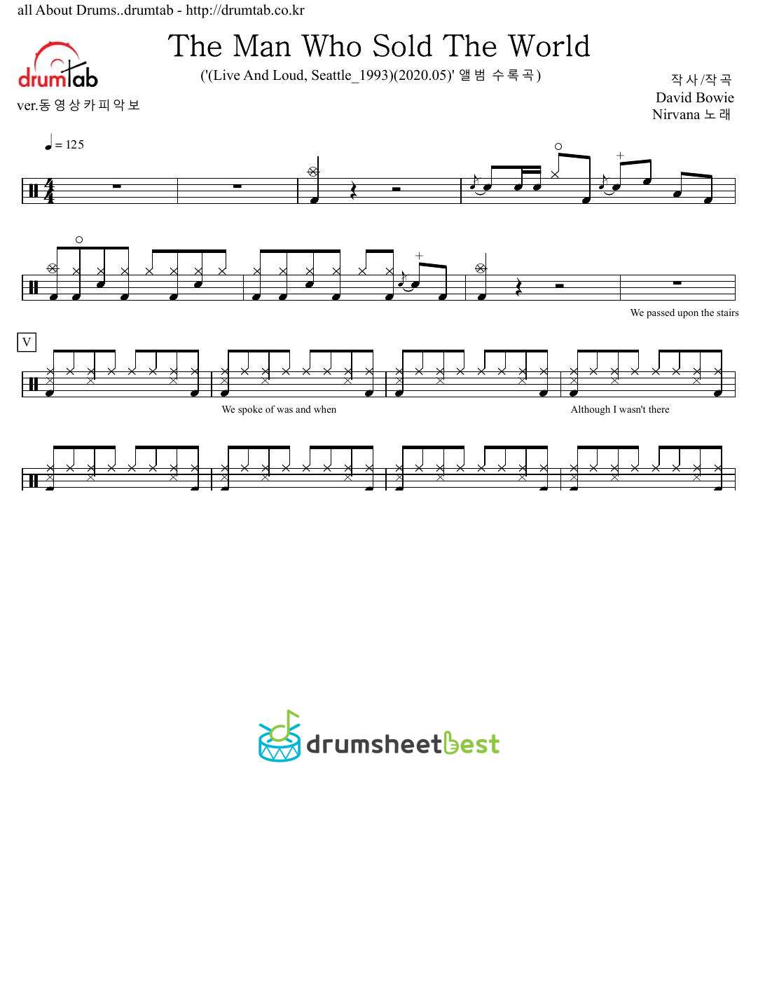 The Man Who Sold The World (Live And Loud, Seattle_1993) preview page 1