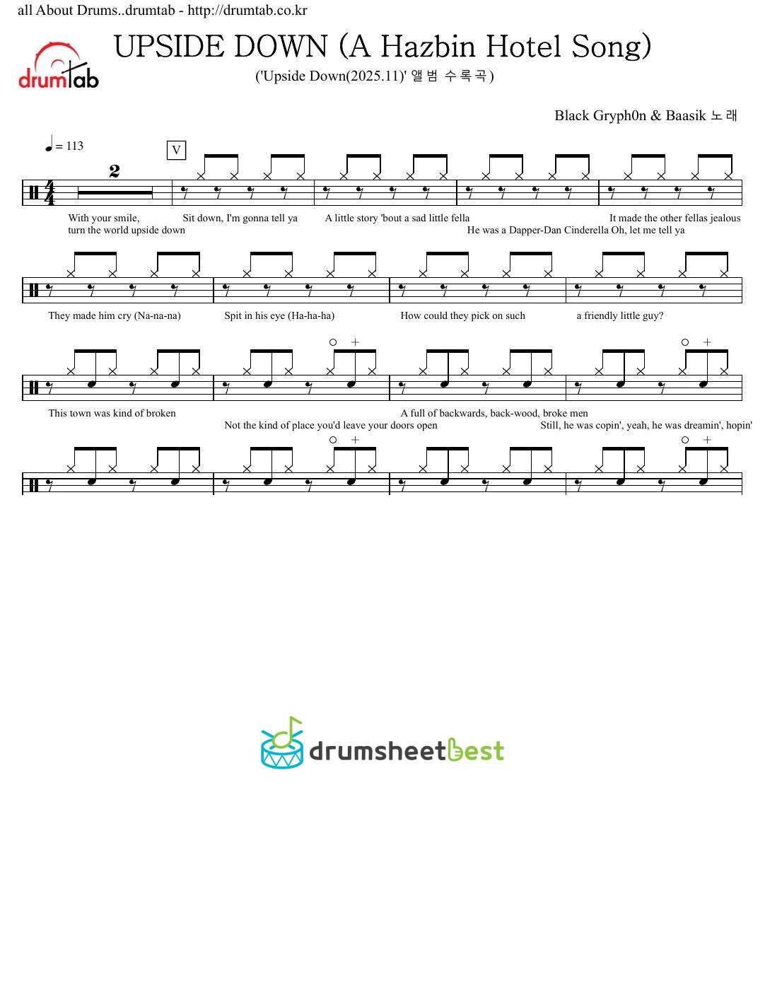 UPSIDE DOWN (A Hazbin Hotel Song) preview page 1