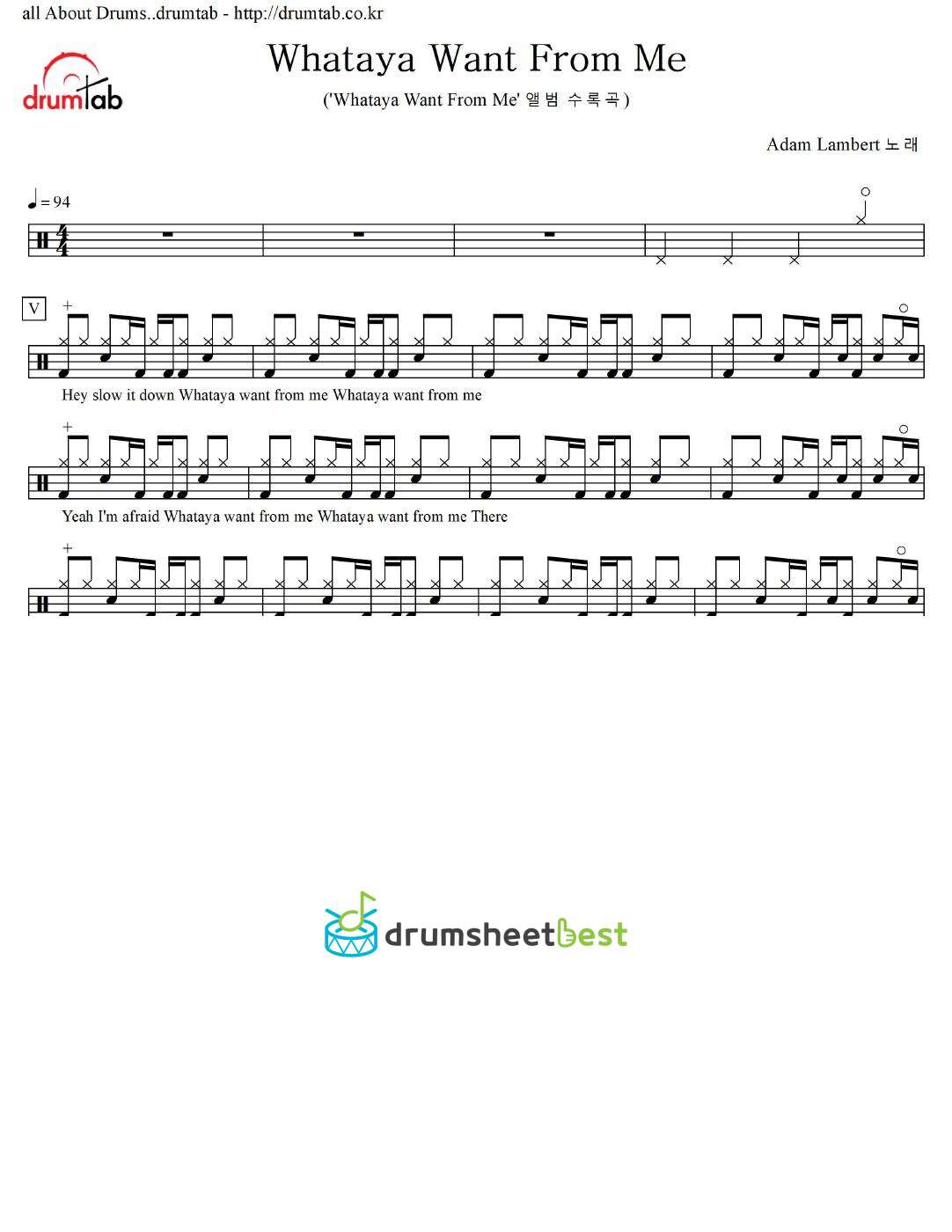 Whataya Want From Me preview page 1