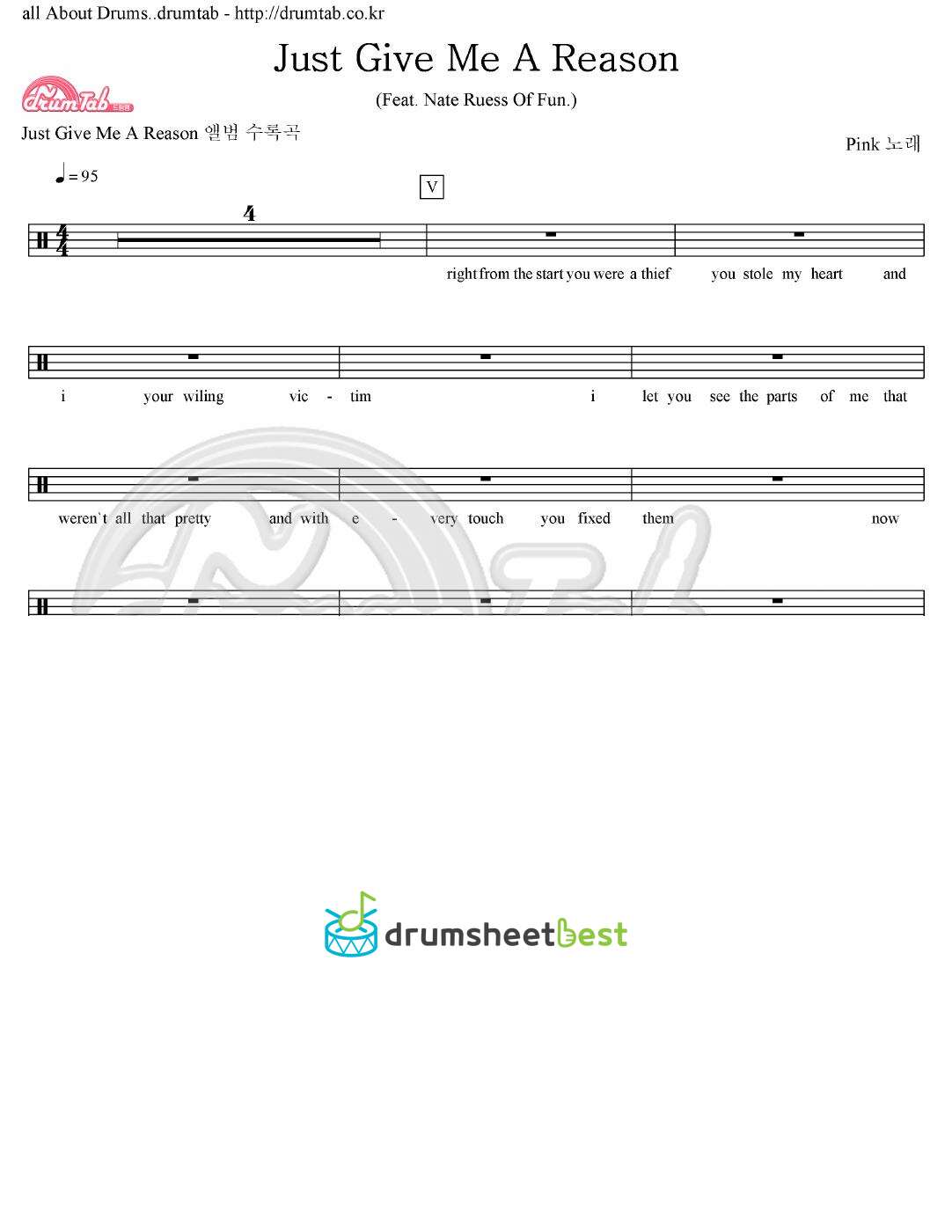 Just Give Me A Reason (Feat. Nate Ruess Of Fun.) preview page 1