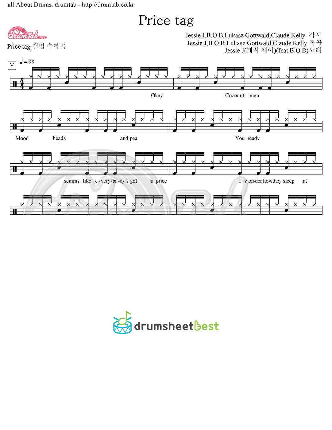 Price Tag (Feat. B.o.B.) preview page 1