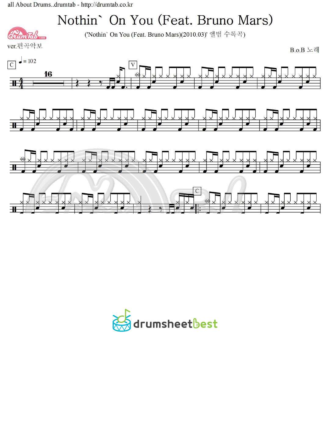 Nothin' On You (Feat. Bruno Mars) preview page 1