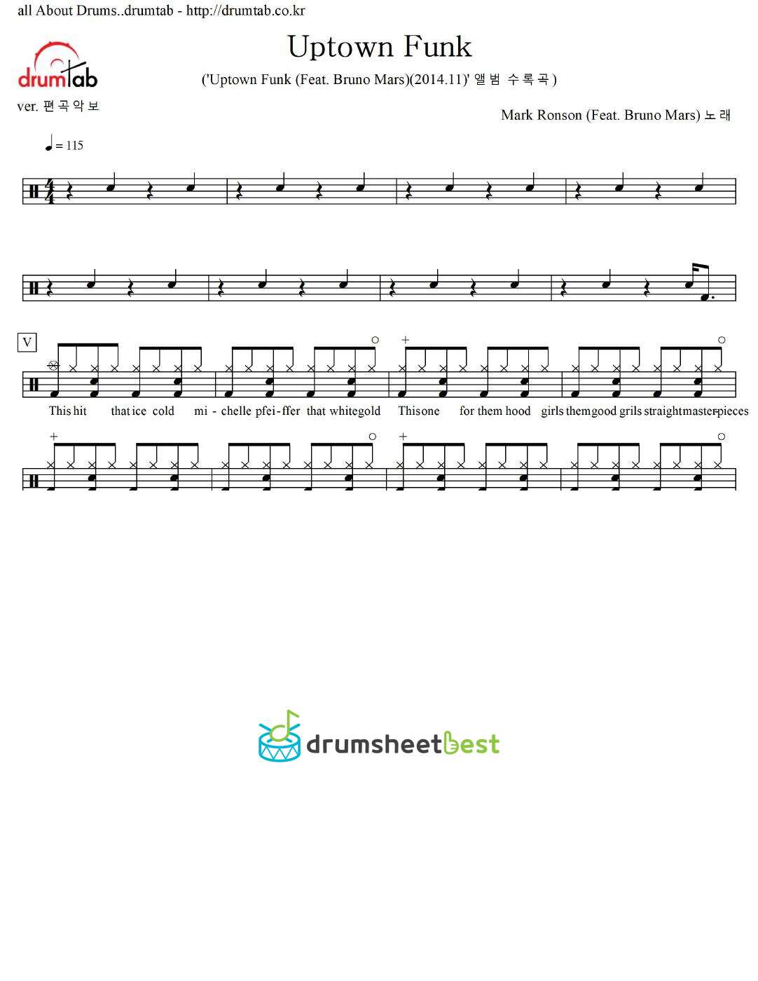 Uptown Funk preview page 1