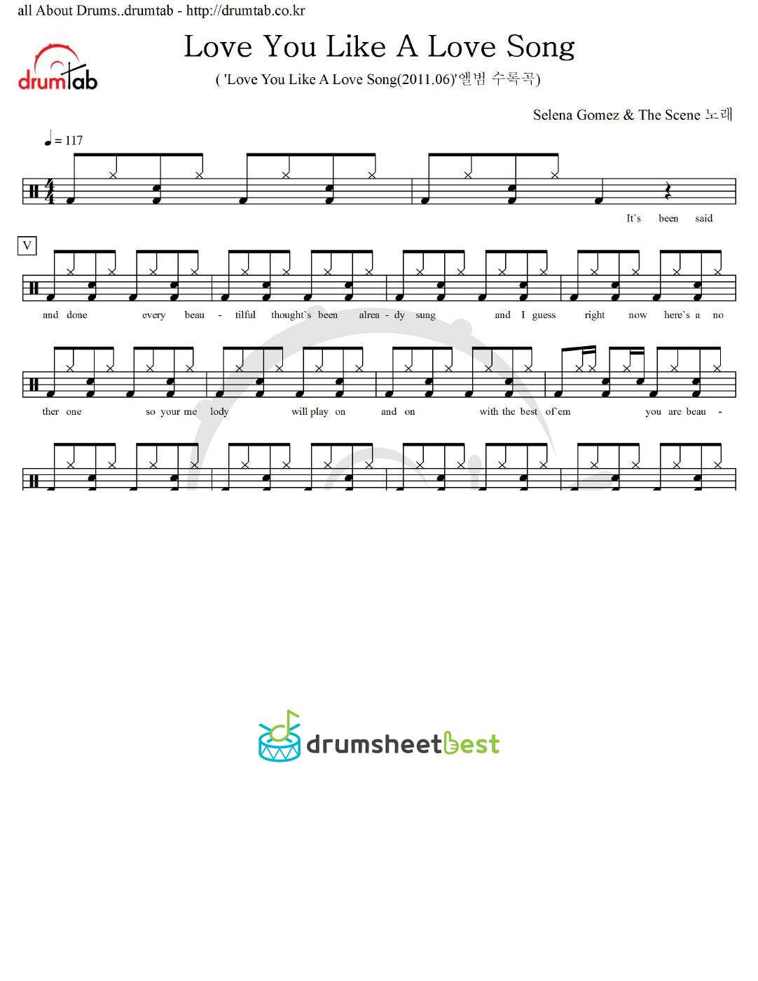 Love You Like A Love Song preview page 1