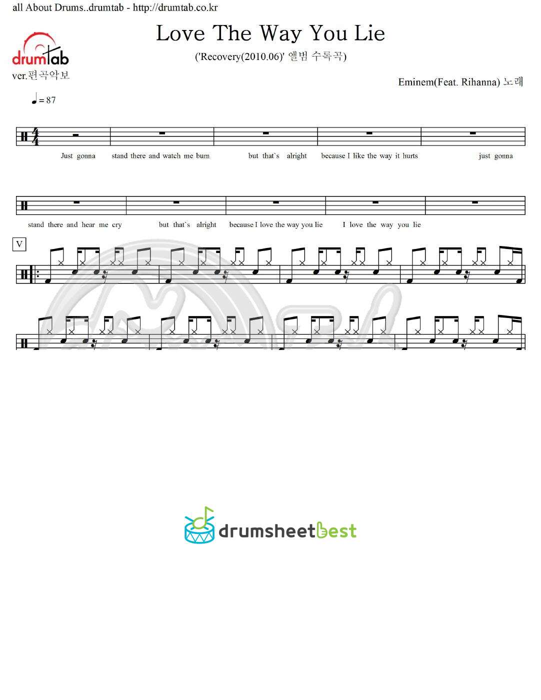 Love The Way You Lie preview page 1