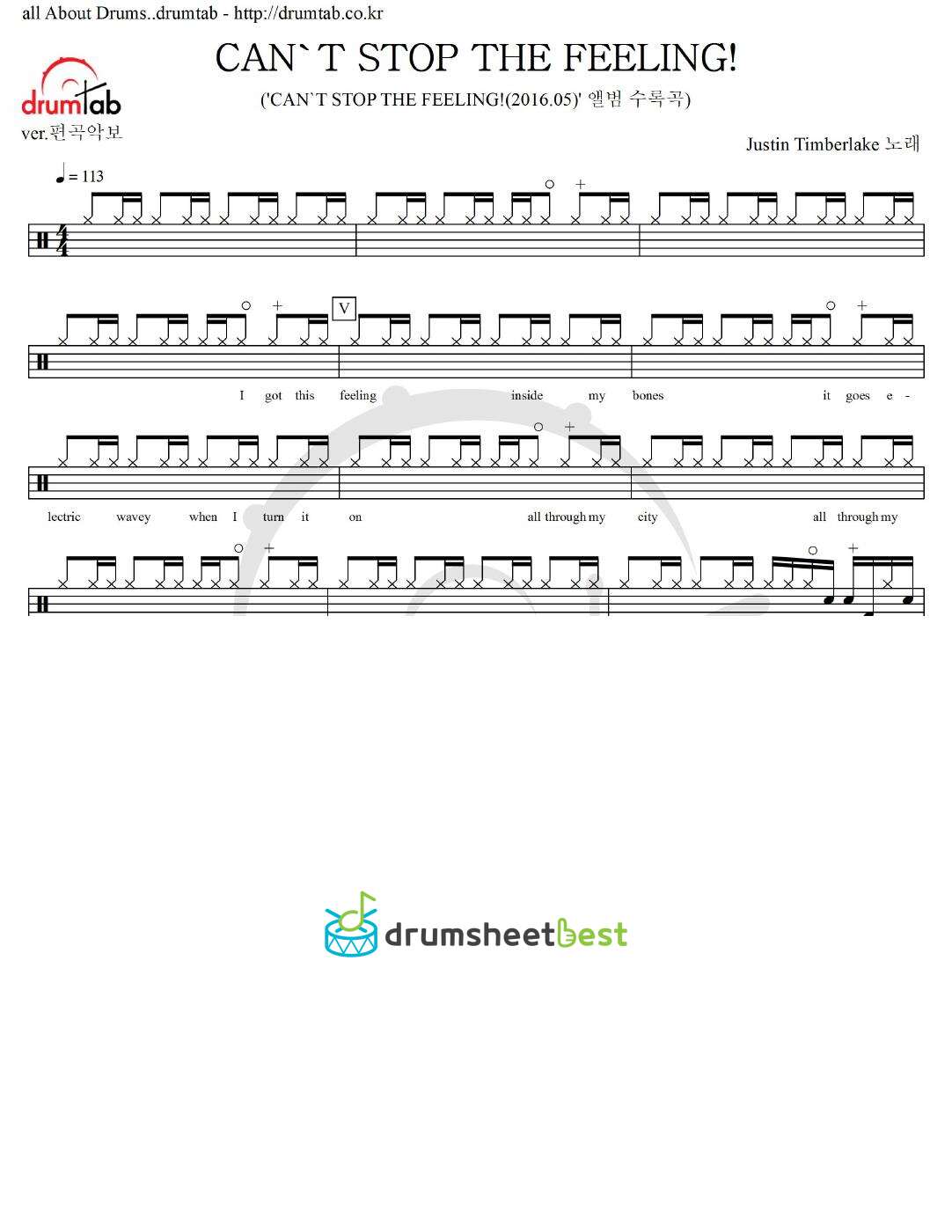 CAN'T STOP THE FEELING preview page 1