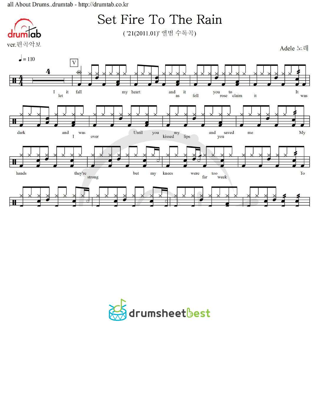 Set Fire To The Rain preview page 1