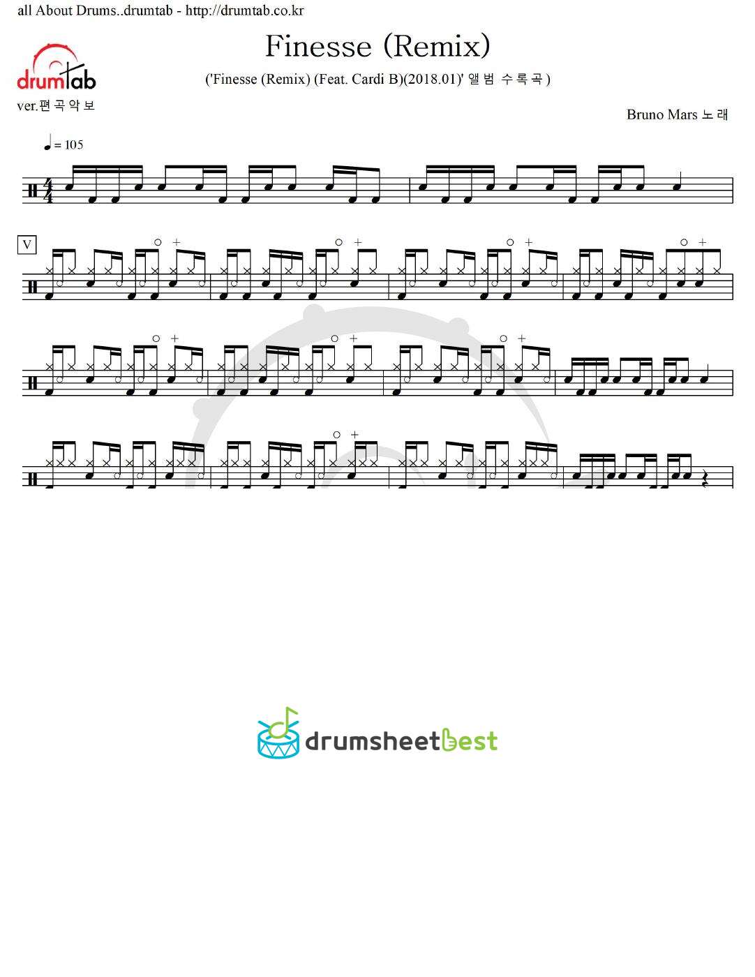 Finesse (Remix) preview page 1