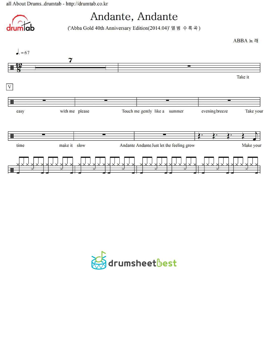 Andante, Andante preview page 1