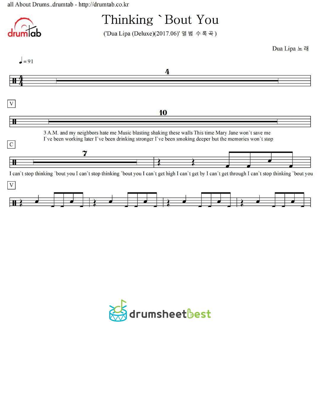 Thinking 'Bout You preview page 1