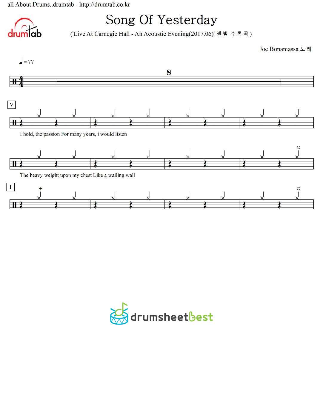 Song Of Yesterday preview page 1