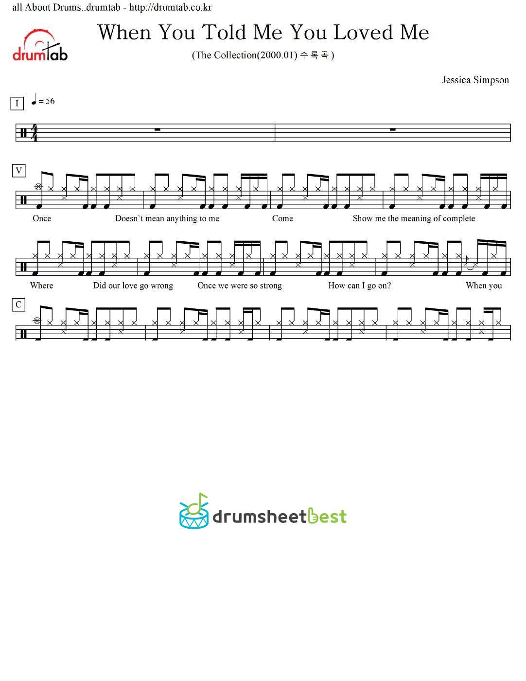 When You Told Me You Loved Me preview page 1