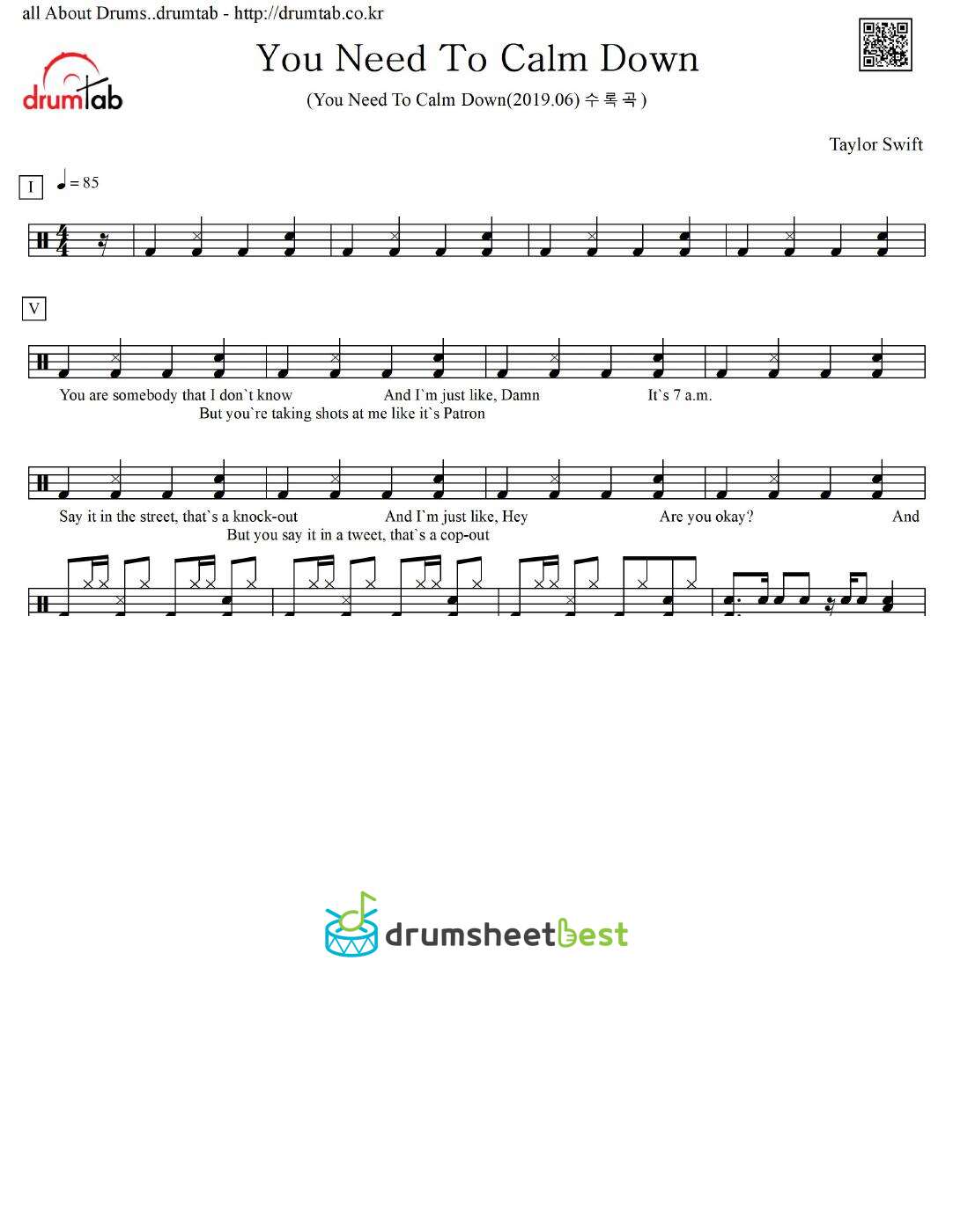 You Need To Calm Down preview page 1