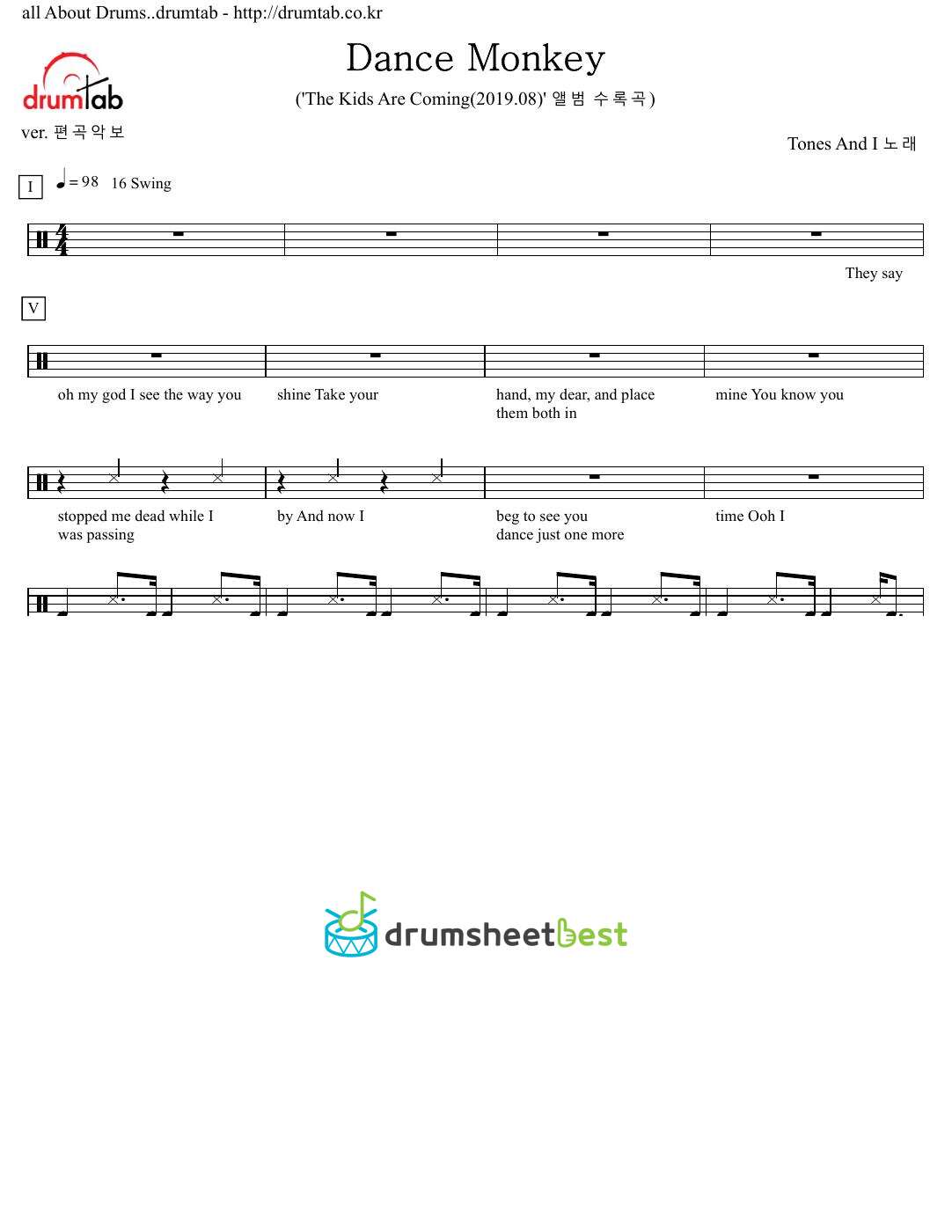 Dance Monkey preview page 1