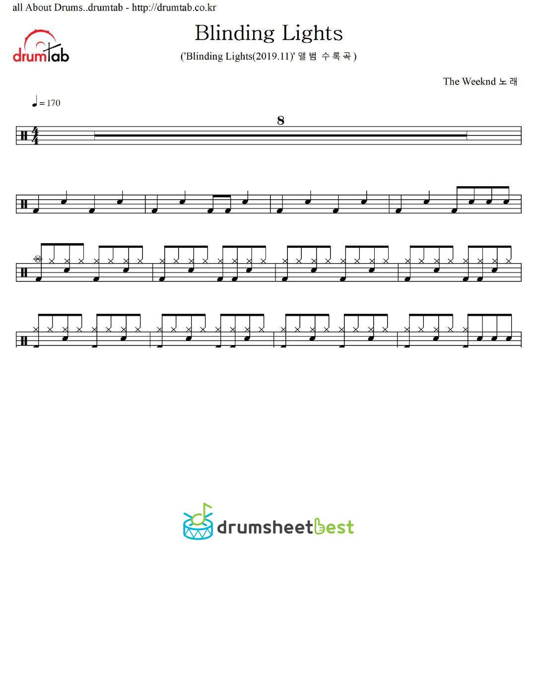 Blinding Lights preview page 1