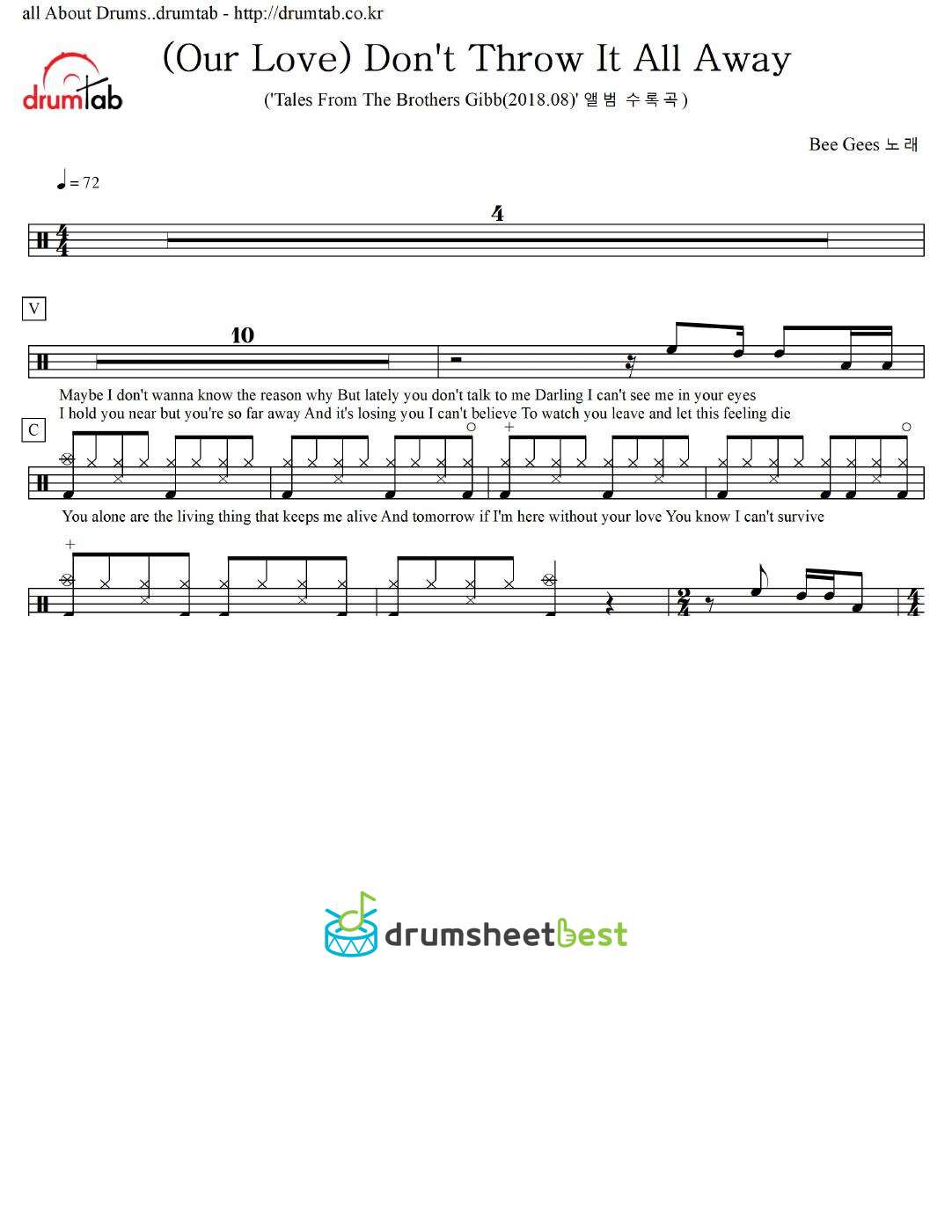 (Our Love) Don't Throw It All Away preview page 1