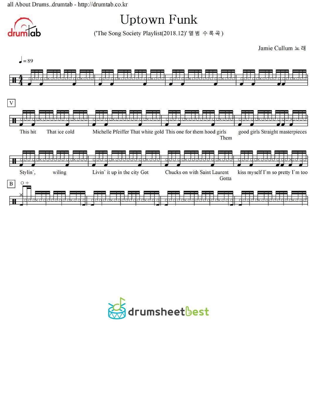 Uptown Funk preview page 1