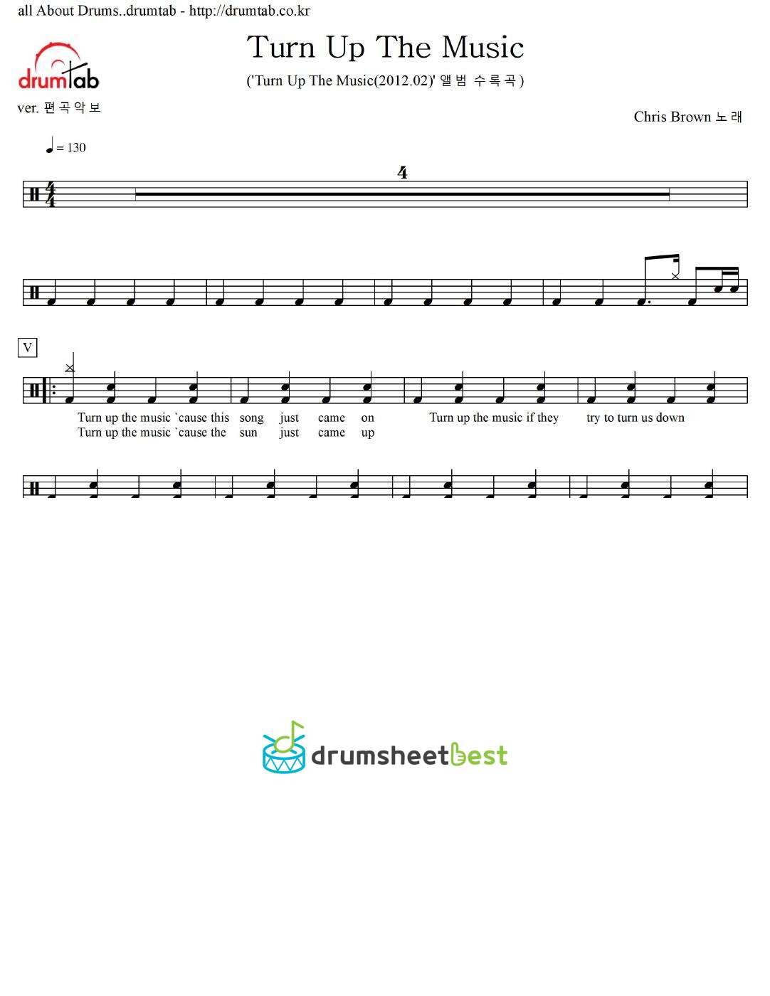 Turn Up The Music preview page 1