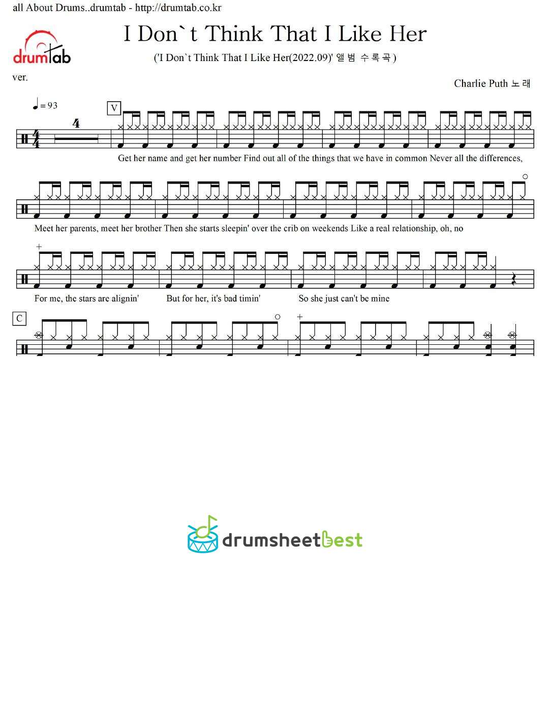 I Don't Think That I Like Her preview page 1