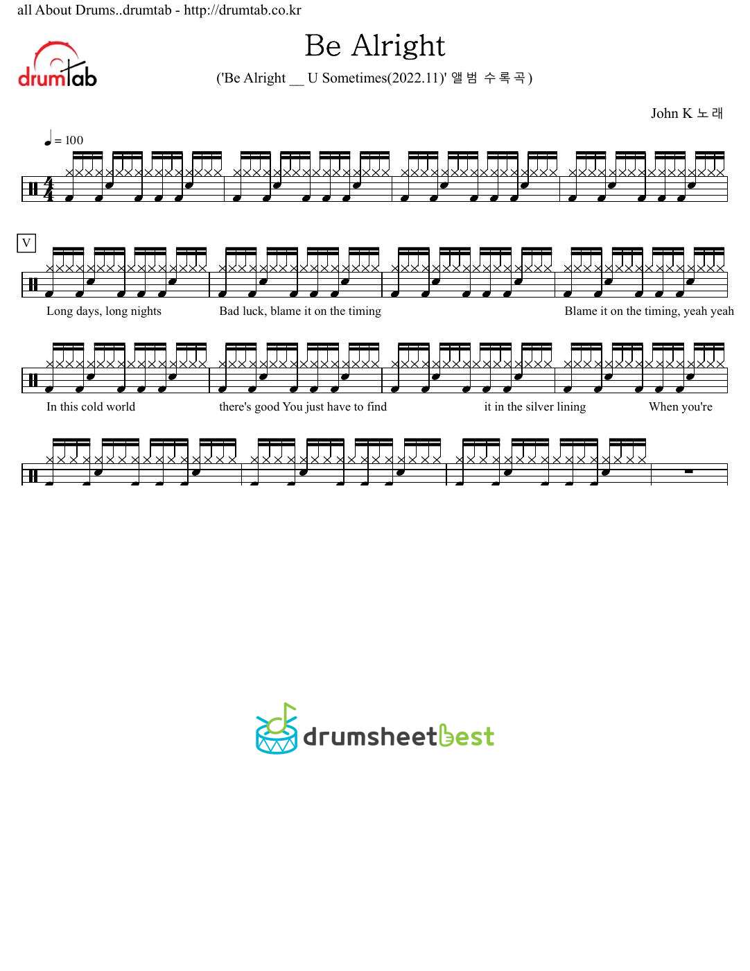 Be Alright preview page 1