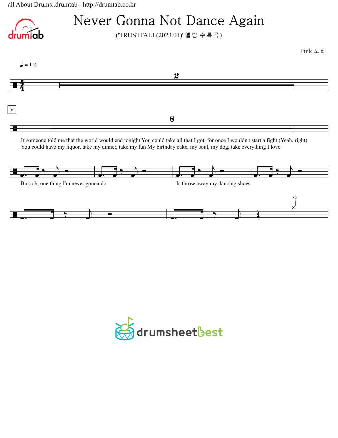 Never Gonna Not Dance Again preview page 1